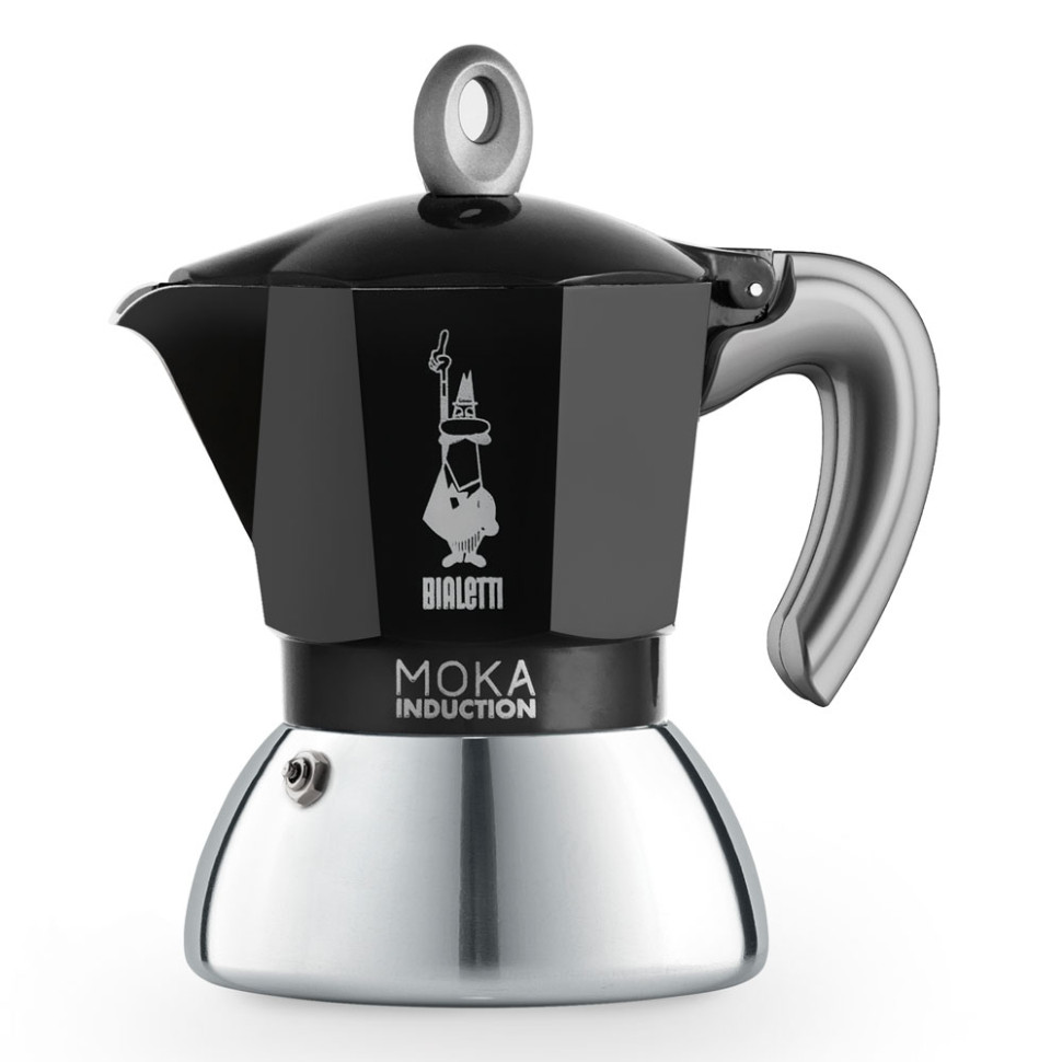 Гейзерная кофеварка Bialetti New moka induction (2 порции, черный)