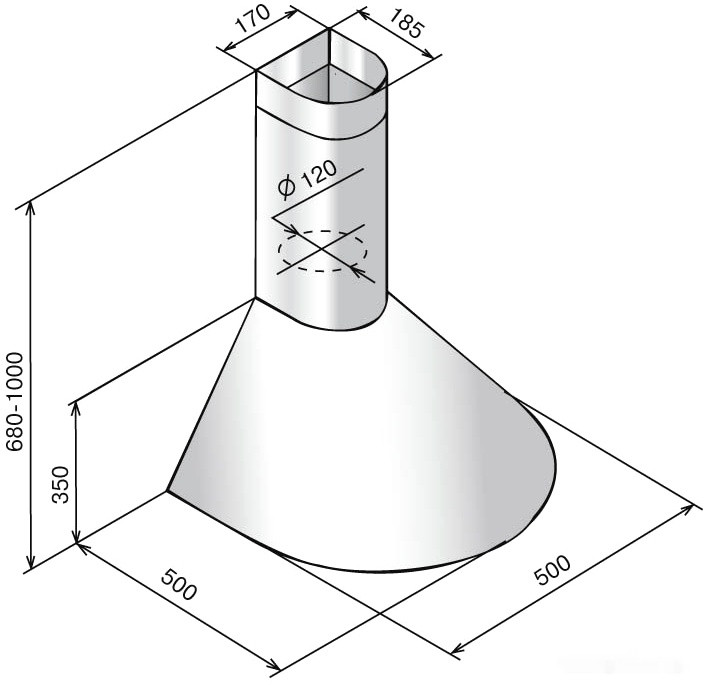 Вытяжка Elikor Эпсилон 50П-430-П3Л (ваниль/золото)