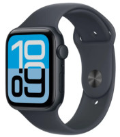 Умные часы Apple Watch SE 3 44 мм (алюминиевый корпус, полуночный/полуночный, спортивный силиконовый ремешок S/M)