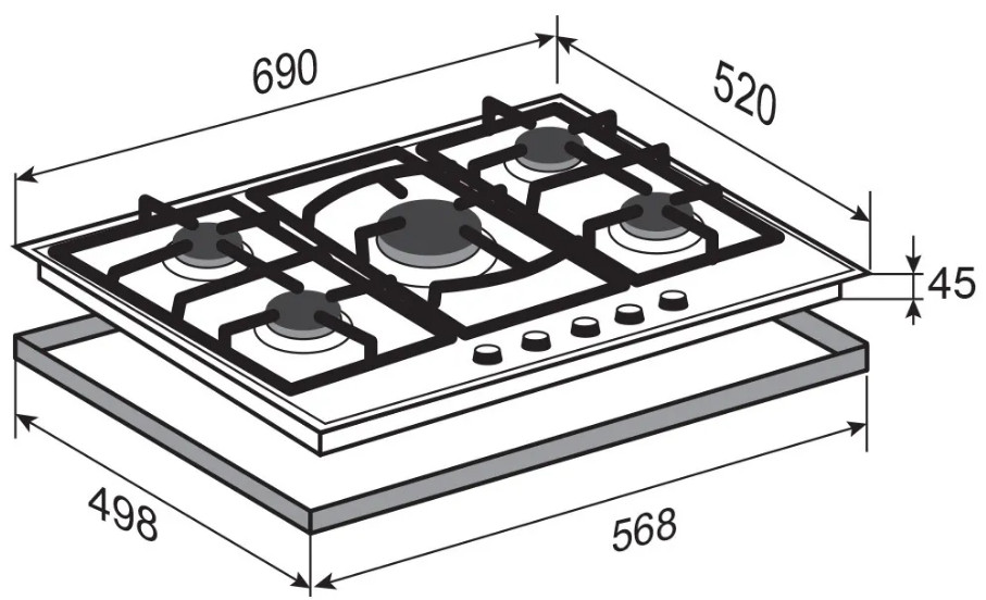 Варочная панель Zigmund & Shtain M 26.7 W