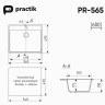 Кухонная мойка Practik PR-M 565-002 (слоновая кость)