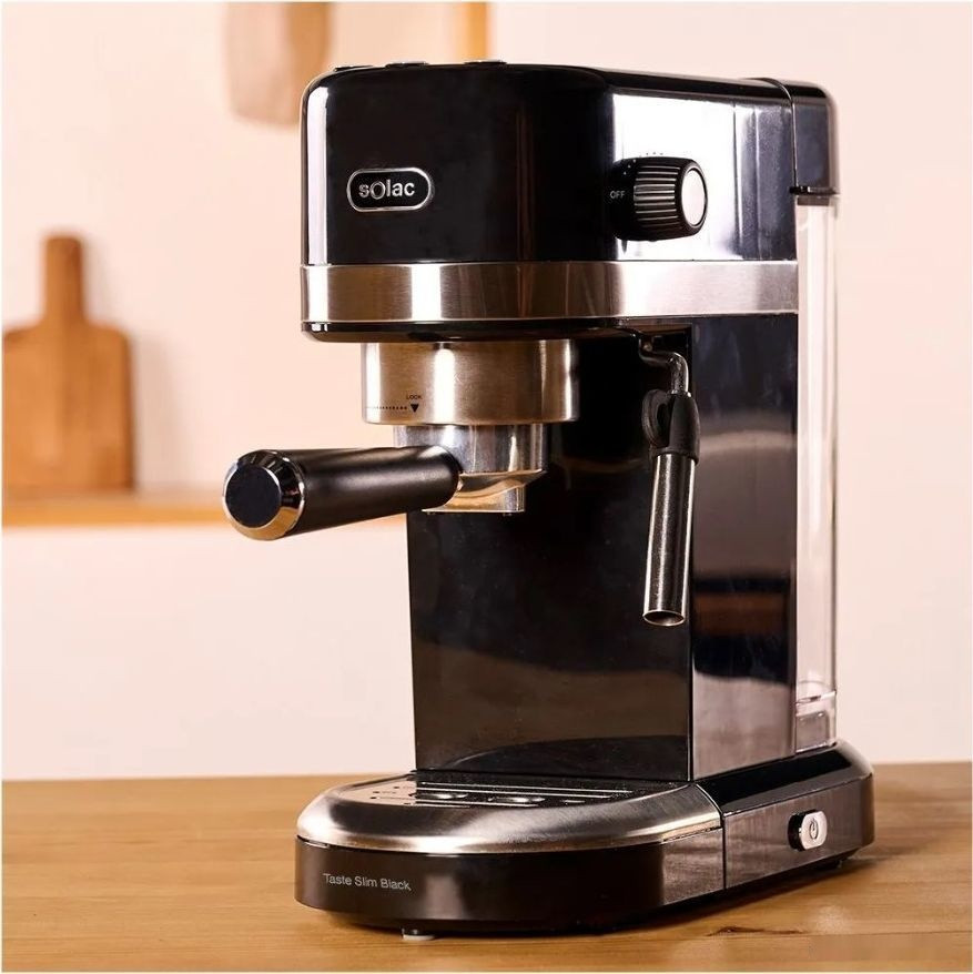 Рожковая помповая кофеварка Solac Taste Slim Black
