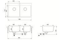 Кухонная мойка AquaSanita Magna SQM 200 202 AW alumetallic