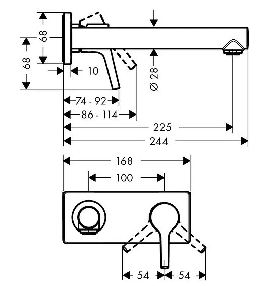 Смеситель Hansgrohe Talis S 72111000 для раковины
