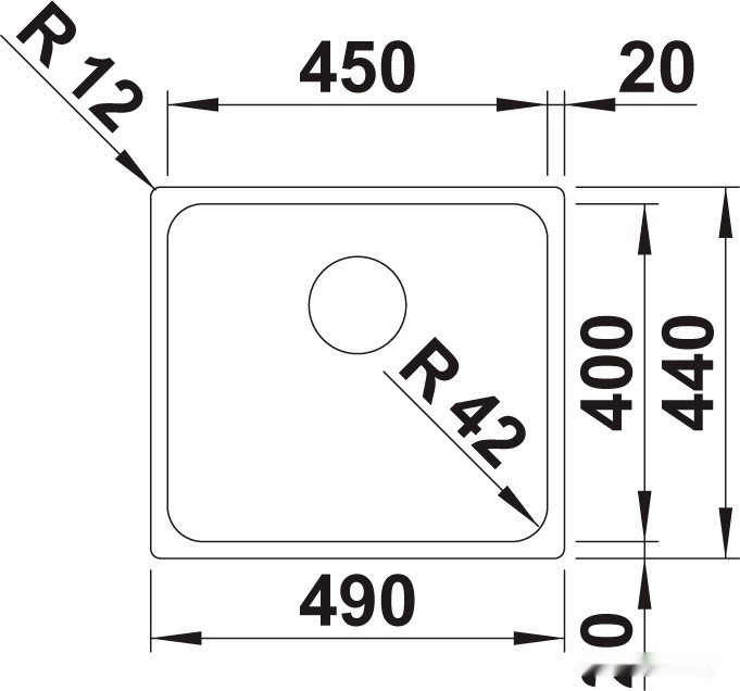 Кухонная мойка Blanco Solis 450-U 526120 (полированная)