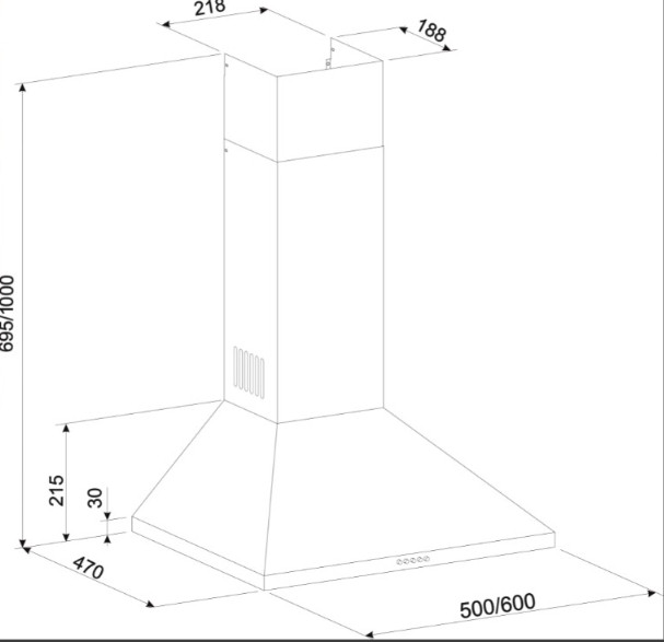 Вытяжка ZorG Technology Kvinta 1000 60 M бежевая