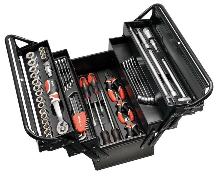 Набор бит и торцевых головок Yato YT-3895 62 предмета