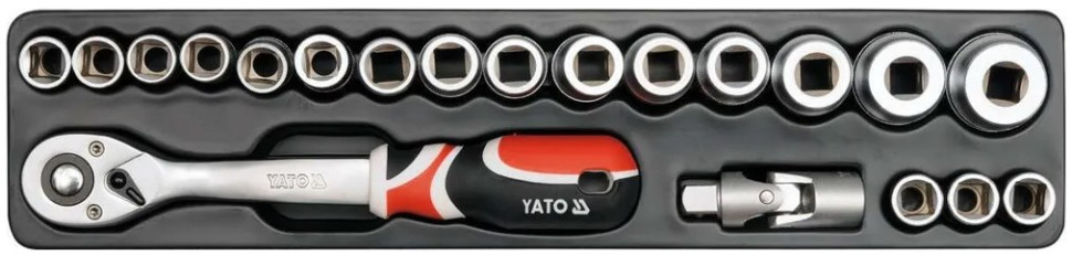 Набор бит и торцевых головок Yato YT-3895 62 предмета