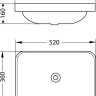 Умывальник Lauter 21441A + Cascade 21СК655BS с сифоном 21635B (черный матовый)