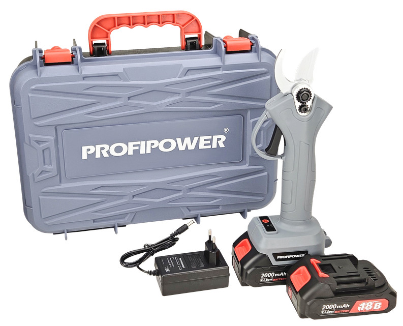 Секатор Profipower MKGSP-18V (с 2-мя АКБ, кейс)