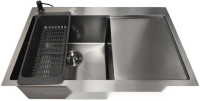 Кухонная мойка Stellar Decor S6550NB-L-D (нано черный)