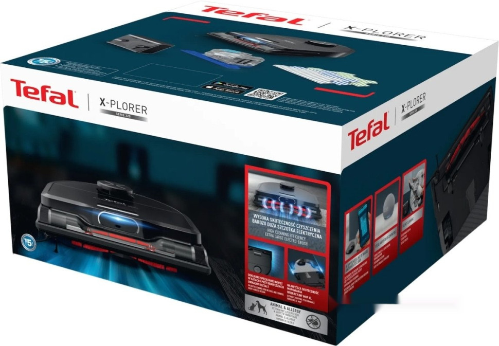 Робот-пылесос Tefal X-Plorer Serie 220 Animal & Allergy RG9475WH