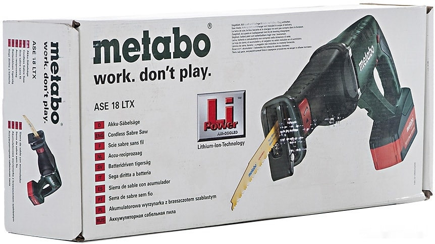 Сабельная пила Metabo ASE 18 LTX (без АКБ)