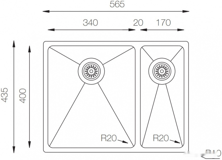 Кухонная мойка Zorg ZRE 5744-2 R