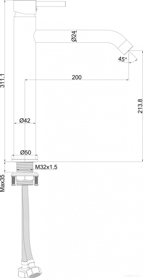 Смеситель Maxonor Pure Life PL1187-9