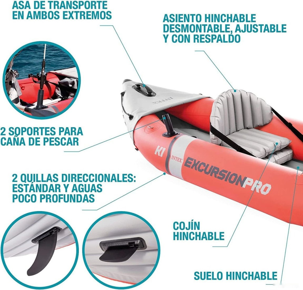 Надувная лодка INTEX Excursion Pro K1 Kayak