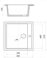 Кухонная мойка Wisent 510-28W (с сифоном GER013)