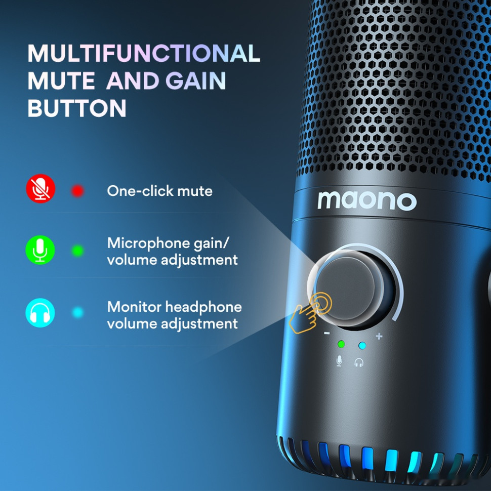 Проводной микрофон Maono DM30 (черный)