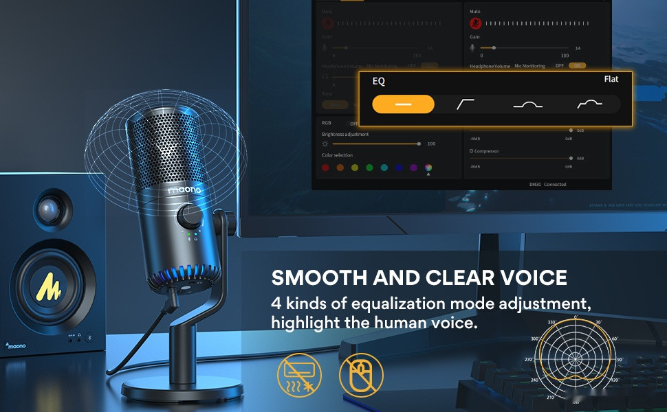 Проводной микрофон Maono DM30 (черный)