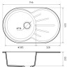 Кухонная мойка GranFest GF-R750L (Песочный)