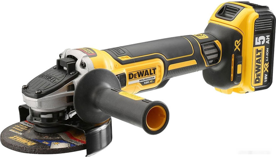Угловая шлифмашина DeWALT DCG405P2 (с 2-мя АКБ, кейс)