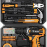 Дрель-шуруповерт Deko DKCD12FU-Li SET 104 063-4117 (с 2-мя АКБ, кейс, набор оснастки)