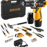 Дрель-шуруповерт Deko DKCD12FU-Li SET 104 063-4117 (с 2-мя АКБ, кейс, набор оснастки)