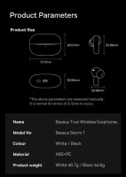 Наушники Baseus Storm 1 (белый)