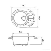 Кухонная мойка GranFest Rondo GF-R580L (светло-розовый)