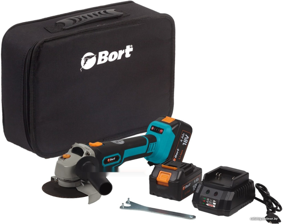 Угловая шлифмашина BORT BWS-18Li-125 (с 2-мя АКБ)