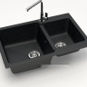 Кухонная мойка Marrbaxx Карельский камень модель 191/Q4 (черный)