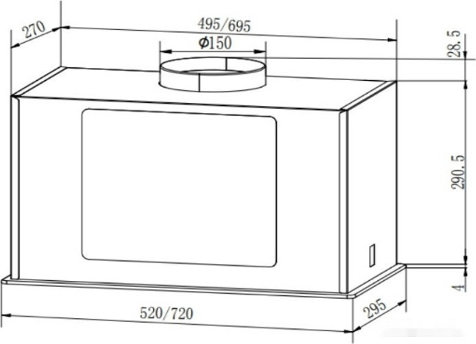 Вытяжка Faber Aria WH 52 305.0702.959
