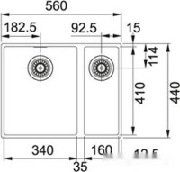 Кухонная мойка Franke Sirius SID 160 125.0443.363 (сахара)