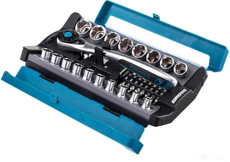 Набор трещотка с головками и битами Gross 14144 (36 предметов)