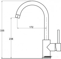 Смеситель AquaSanita Sabia 5523 120 cerrus
