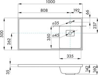 Умывальник Акватон Лайн 100 1A72073KLF010