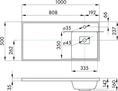 Умывальник Акватон Лайн 100 1A72073KLF010