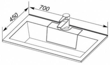 Умывальник Aquanet Фортуна 70x45 [182523]