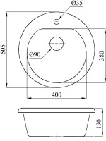Кухонная мойка БелЭворс Nika (черный)