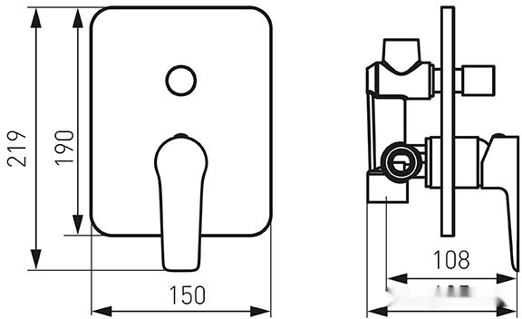 Смеситель Ferro Adore BDR7PBLC (черный/хром)