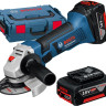 Угловая шлифмашина Bosch GWS 18 V-LI Professional (два аккумулятора 5 А*ч)