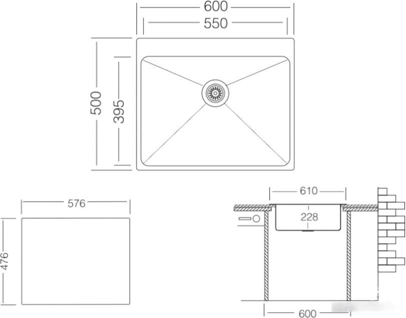 Кухонная мойка Zorg ZRE 6050