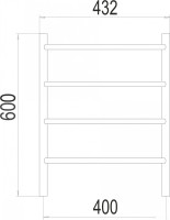 Полотенцесушитель Granula Виста 40x60 D32 (кнопка)