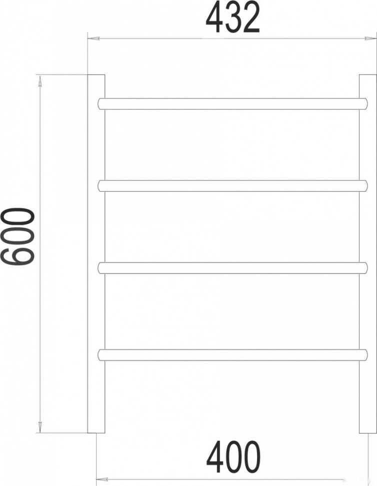 Полотенцесушитель Granula Виста 40x60 D32 (кнопка)