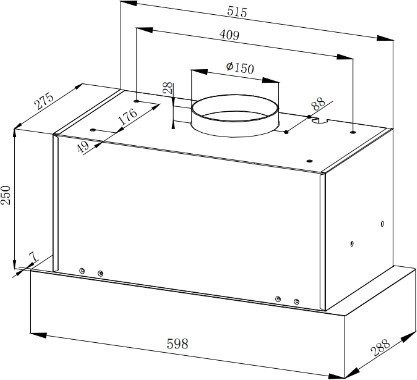 Вытяжка Zorg Bona 1260 60 M (черный)