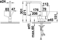 Смеситель Blanco Fontas (хром)