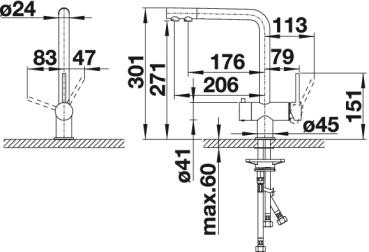 Смеситель Blanco Fontas (хром)