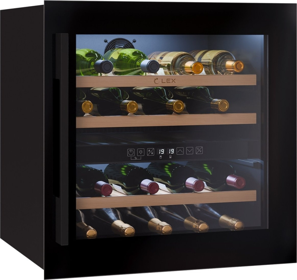 Винный шкаф LEX LWD6036BL Dual Zone