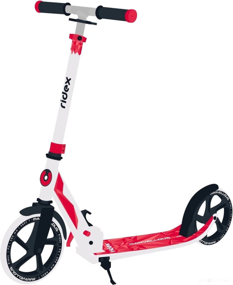 Самокат Ridex Marvellous (белый/красный)