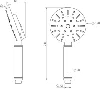 Смеситель Lauter Temp 21YH50427-4 с лейкой Relexa Nevada 21S10146